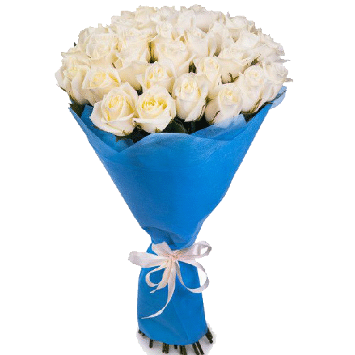 Фото товара 33 белые розы в Кривом Роге