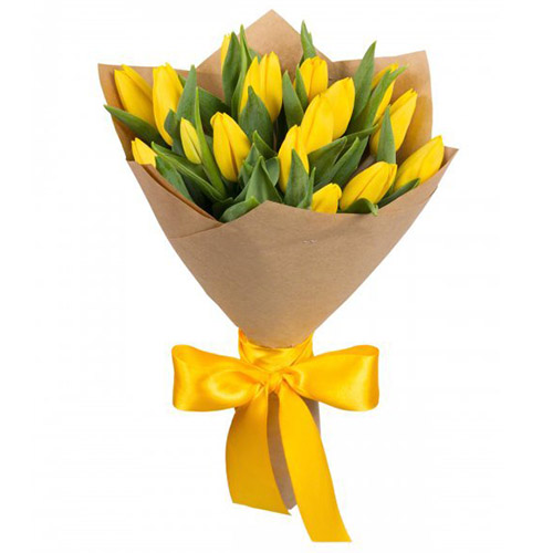 Фото товара 15 жовтих тюльпанів в Кривом Роге