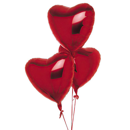 Фото товара 3 фольгированных шарика в форме сердца в Кривом Роге
