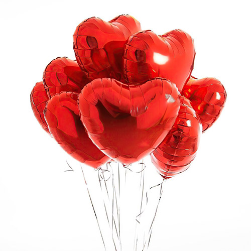 Фото товара Шарики фольгированные в форме сердца поштучно в Кривом Роге
