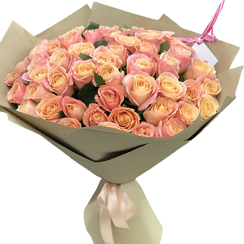 Фото товара 51 троянда "Міс Піггі" в Кривом Роге