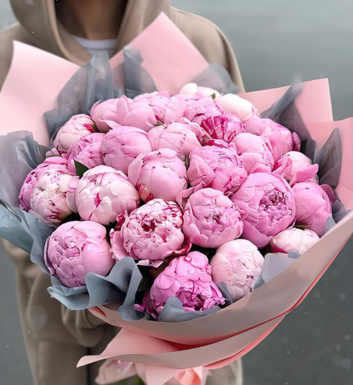 Фото товара 25 розовых пионов в Кривом Роге