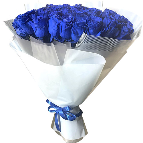Фото товара 33 голубые розы (Эквадор) в Кривом Роге
