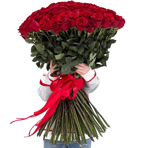 Фото товара 101 троянда "Фрідом" метрова в Кривом Роге